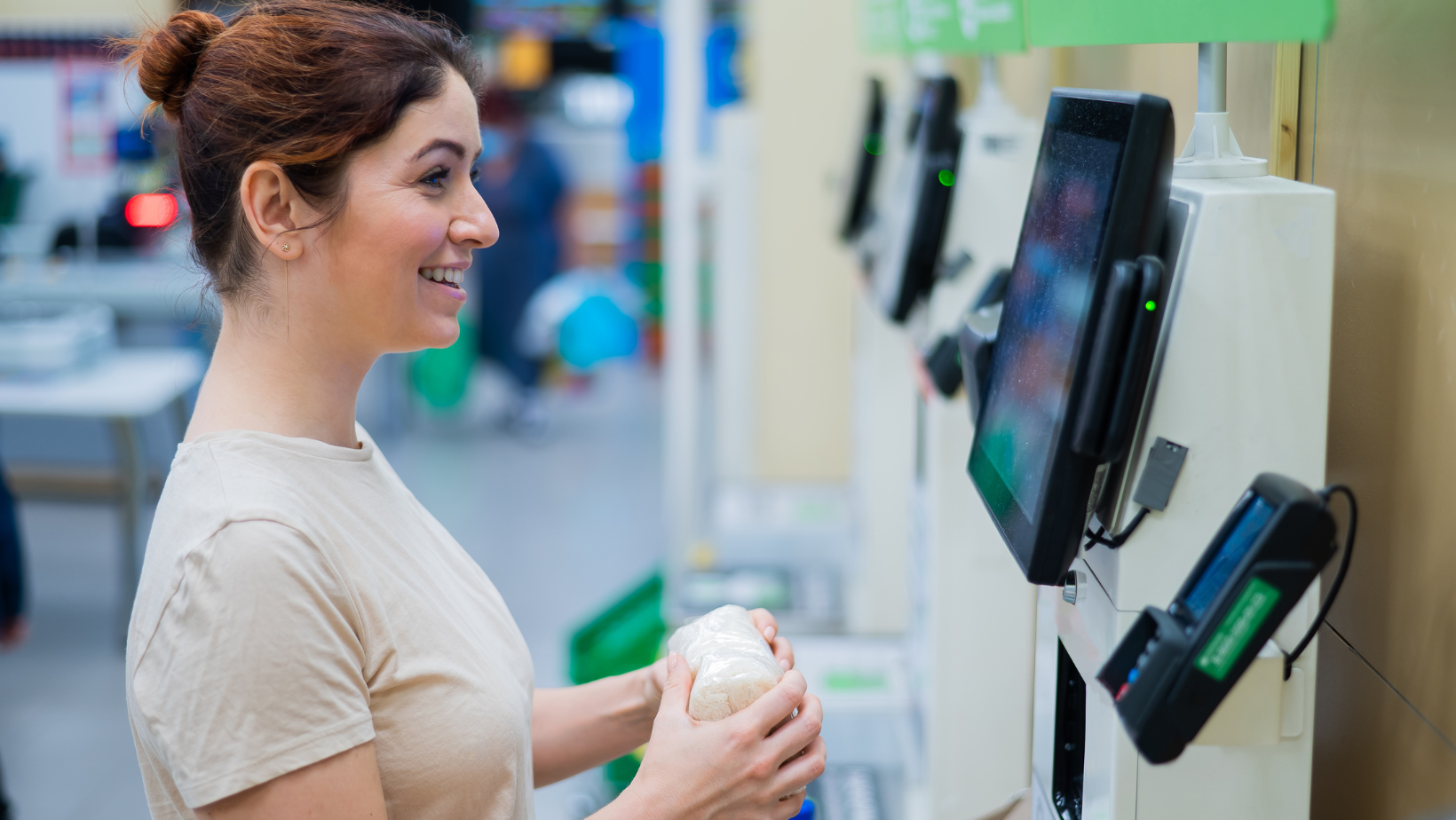 gym member using self service